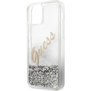 Buy Guess GUHCP12LGLVSSI Apple iPhone 12 Pro Max silver hardcase Glitter Vintage Script - GUE877SLV - {ean13} - Home Screen Store Europe