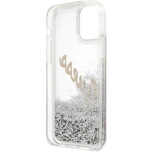 Kup Etui Guess GUHCP12LGLVSSI Apple iPhone 12 Pro Max srebrny/silver hardcase Glitter Vintage Script - GUE877SLV - {ean13} - Sklep Home Screen
