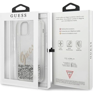 Kup Etui Guess GUHCP12LGLVSSI Apple iPhone 12 Pro Max srebrny/silver hardcase Glitter Vintage Script - GUE877SLV - {ean13} - Sklep Home Screen