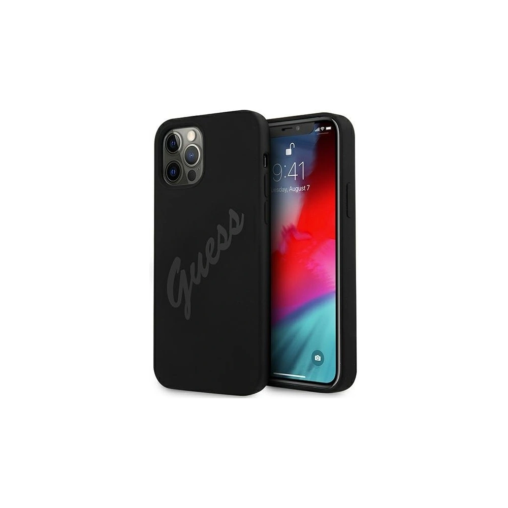 Etui Guess GUHCP12LLSVSBK Apple iPhone 12 Pro Max czarny/black hardcase Script Vintage
