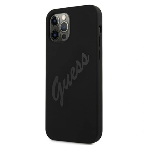 Buy Guess GUHCP12LLSVSBK Apple iPhone 12 Pro Max black hardcase Script Vintage - GUE879BLK - {ean13} - Home Screen Store Europe