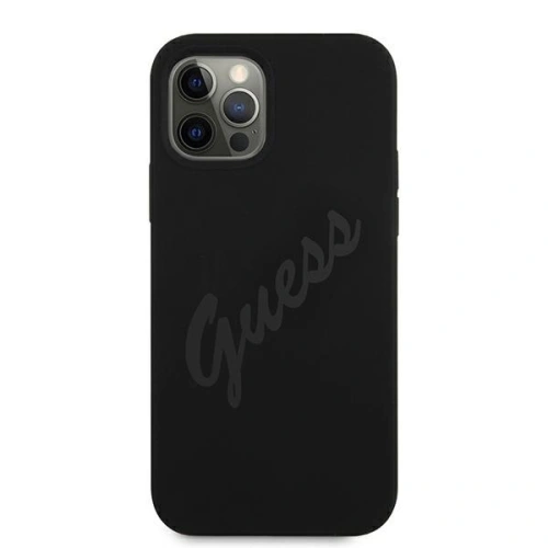 Buy Guess GUHCP12LLSVSBK Apple iPhone 12 Pro Max black hardcase Script Vintage - GUE879BLK - {ean13} - Home Screen Store Europe