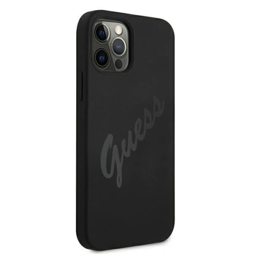 Buy Guess GUHCP12LLSVSBK Apple iPhone 12 Pro Max black hardcase Script Vintage - GUE879BLK - {ean13} - Home Screen Store Europe