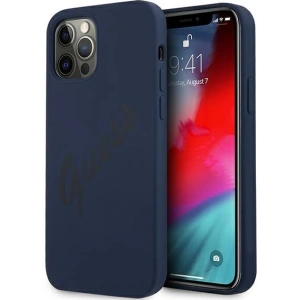 Kup Etui Guess GUHCP12LLSVSBL Apple iPhone 12 Pro Max niebieski/blue hardcase Script Vintage - GUE880BLU - {ean13} - Sklep Home Screen