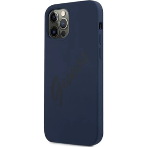 Buy Guess GUHCP12LLSVSBL Apple iPhone 12 Pro Max blue hardcase Script Vintage - GUE880BLU - {ean13} - Home Screen Store Europe