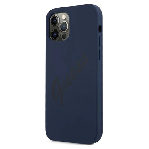 Kup Etui Guess GUHCP12LLSVSBL Apple iPhone 12 Pro Max niebieski/blue hardcase Script Vintage - GUE880BLU - {ean13} - Sklep Home Screen