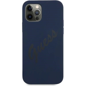 Buy Guess GUHCP12LLSVSBL Apple iPhone 12 Pro Max blue hardcase Script Vintage - GUE880BLU - {ean13} - Home Screen Store Europe