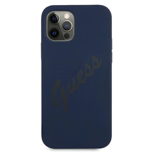 Kup Etui Guess GUHCP12LLSVSBL Apple iPhone 12 Pro Max niebieski/blue hardcase Script Vintage - GUE880BLU - {ean13} - Sklep Home Screen