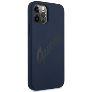 Buy Guess GUHCP12LLSVSBL Apple iPhone 12 Pro Max blue hardcase Script Vintage - GUE880BLU - {ean13} - Home Screen Store Europe