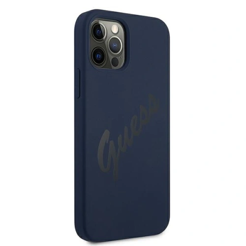 Kup Etui Guess GUHCP12LLSVSBL Apple iPhone 12 Pro Max niebieski/blue hardcase Script Vintage - GUE880BLU - {ean13} - Sklep Home Screen