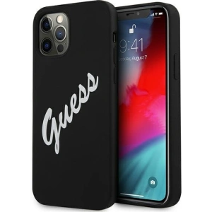 Buy Guess GUHCP12LLSVSBW Apple iPhone 12 Pro Max black white hardcase Silicone Vintage - GUE881BLKWHT - {ean13} - Home Screen Store Europe
