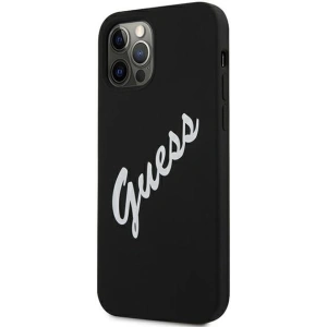 Buy Guess GUHCP12LLSVSBW Apple iPhone 12 Pro Max black white hardcase Silicone Vintage - GUE881BLKWHT - {ean13} - Home Screen Store Europe
