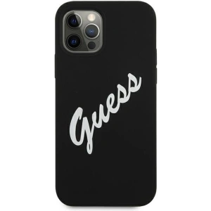 Buy Guess GUHCP12LLSVSBW Apple iPhone 12 Pro Max black white hardcase Silicone Vintage - GUE881BLKWHT - {ean13} - Home Screen Store Europe