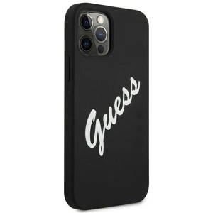 Buy Guess GUHCP12LLSVSBW Apple iPhone 12 Pro Max black white hardcase Silicone Vintage - GUE881BLKWHT - {ean13} - Home Screen Store Europe