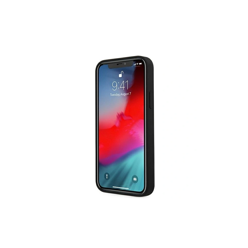 Etui Guess GUHCP12LLSVSBW Apple iPhone 12 Pro Max czarno biały/black white hardcase Silicone Vintage