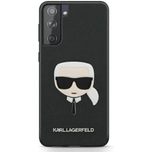Kup Etui Karl Lagerfeld KLHCS21MSAKHBK Samsung Galaxy S21+ Plus czarny/black hardcase Saffiano Ikonik Karl`s Head - KLD452BLK - {ean13} - Sklep Home Screen
