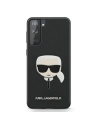 Karl Lagerfeld Samsung Tasche KLHCS21MSAKHBK Galaxy S21+ Plus schwarz/schwarz Hartschale Saffiano Ikonik Karl`s Head