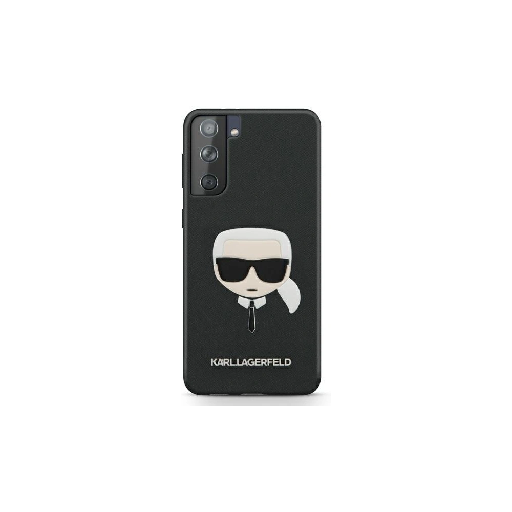 Etui Karl Lagerfeld KLHCS21MSAKHBK Samsung Galaxy S21+ Plus czarny/black hardcase Saffiano Ikonik Karl`s Head