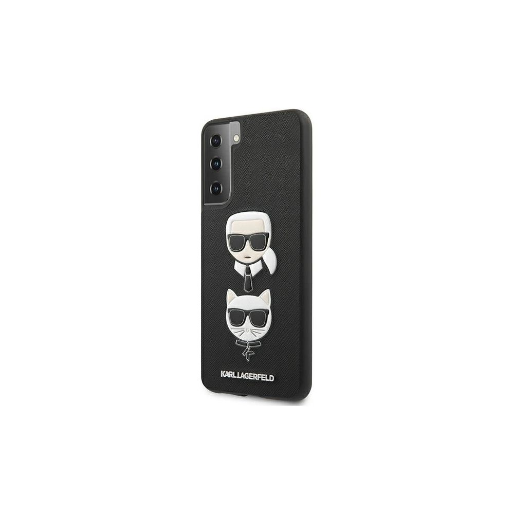 Etui Karl Lagerfeld KLHCS21MSAKICKCBK Samsung Galaxy S21+ Plus czarny/black hardcase Saffiano Ikonik Karl&Choupette Head