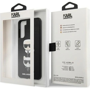 Kup Etui Karl Lagerfeld KLHCS21MSAKICKCBK Samsung Galaxy S21+ Plus czarny/black hardcase Saffiano Ikonik Karl&Choupette Head - KLD453BLK - {ean13} - Sklep Home Screen