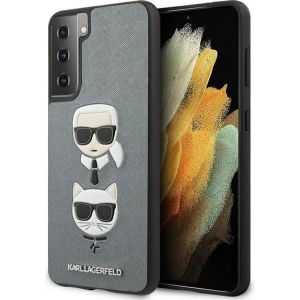 Kup Etui Karl Lagerfeld KLHCS21MSAKICKCSL Samsung Galaxy S21+ Plus srebrny/silver hardcase Saffiano Ikonik Karl&Choupette Head - KLD454SLV - {ean13} - Sklep Home Screen