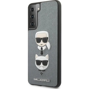 Kup Etui Karl Lagerfeld KLHCS21MSAKICKCSL Samsung Galaxy S21+ Plus srebrny/silver hardcase Saffiano Ikonik Karl&Choupette Head - KLD454SLV - {ean13} - Sklep Home Screen