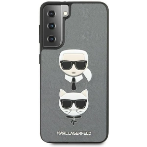 Kup Etui Karl Lagerfeld KLHCS21MSAKICKCSL Samsung Galaxy S21+ Plus srebrny/silver hardcase Saffiano Ikonik Karl&Choupette Head - KLD454SLV - {ean13} - Sklep Home Screen