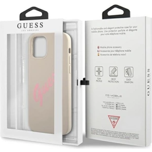 Buy Guess GUHCP12LLSVSGP Apple iPhone 12 Pro Max grey pink hardcase Silicone Vintage - GUE882GRYPNK - {ean13} - Home Screen Store Europe