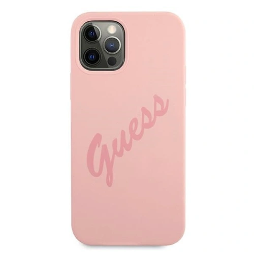 Buy Guess GUHCP12LLSVSPI Apple iPhone 12 Pro Max pink hardcase Script Vintage - GUE884PNK - {ean13} - Home Screen Store Europe