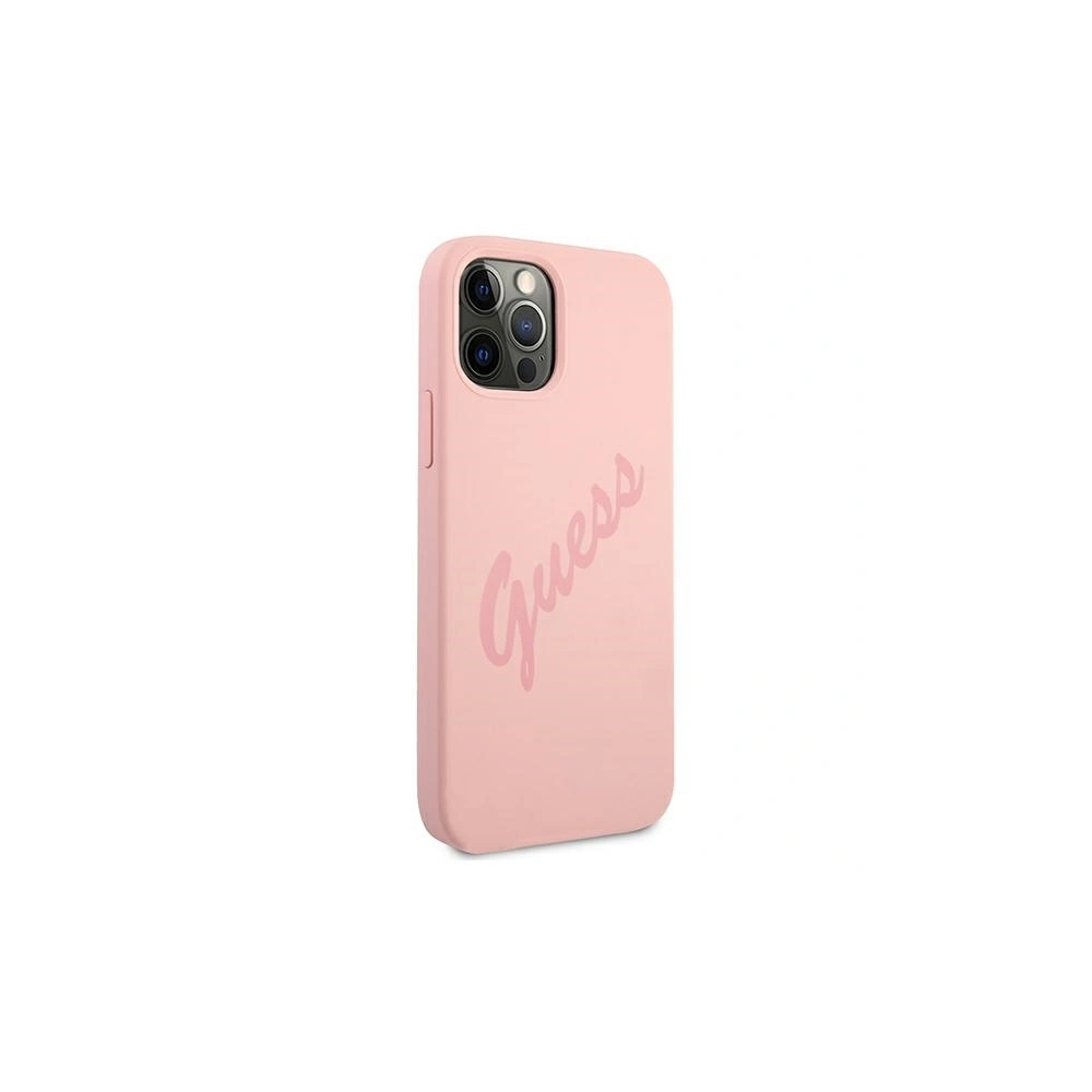 Etui Guess GUHCP12LLSVSPI Apple iPhone 12 Pro Max różowy/pink hardcase Script Vintage