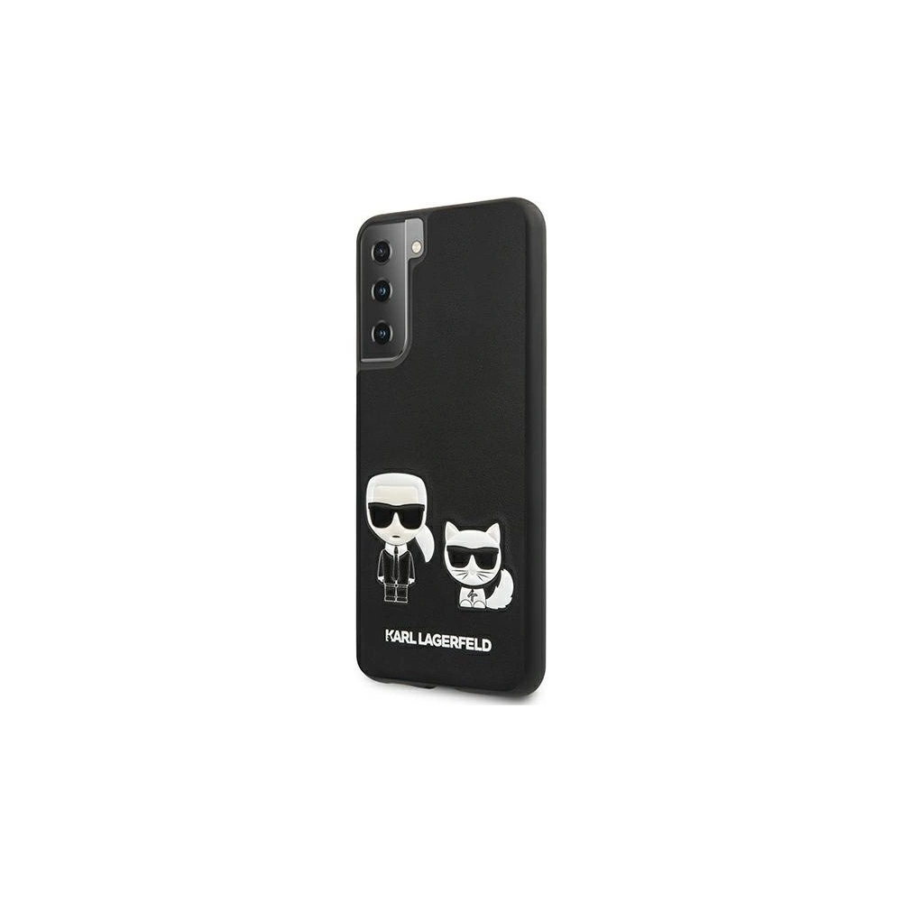 Etui Karl Lagerfeld KLHCS21SPCUSKCBK Samsung Galaxy S21 czarny/black hardcase Ikonik Karl & Choupette
