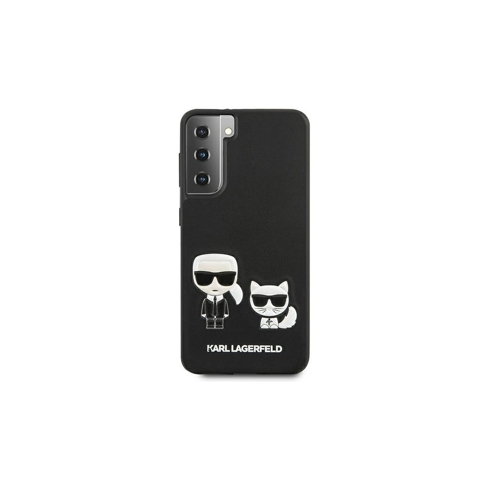 Etui Karl Lagerfeld KLHCS21SPCUSKCBK Samsung Galaxy S21 czarny/black hardcase Ikonik Karl & Choupette