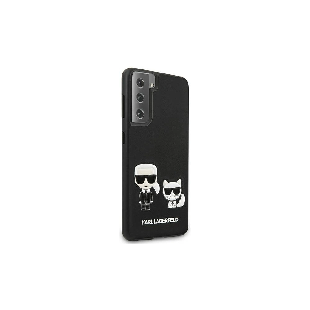 Etui Karl Lagerfeld KLHCS21SPCUSKCBK Samsung Galaxy S21 czarny/black hardcase Ikonik Karl & Choupette
