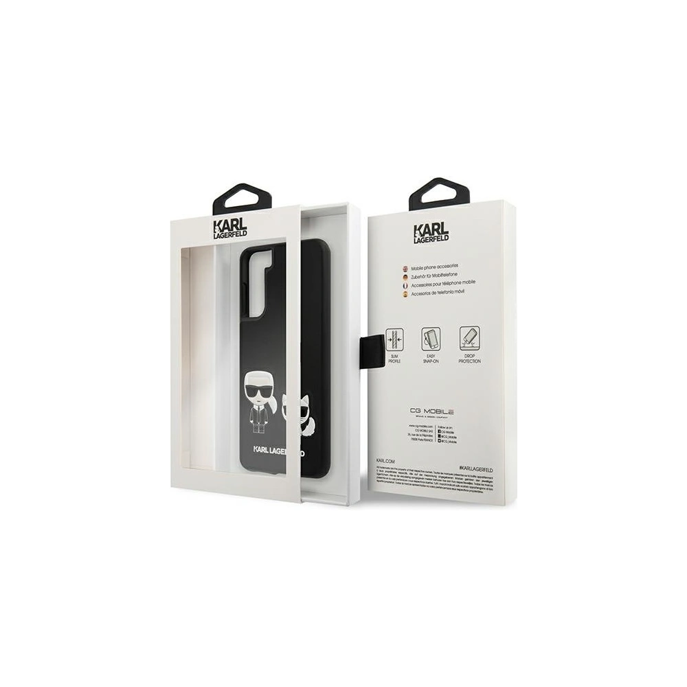Etui Karl Lagerfeld KLHCS21SPCUSKCBK Samsung Galaxy S21 czarny/black hardcase Ikonik Karl & Choupette