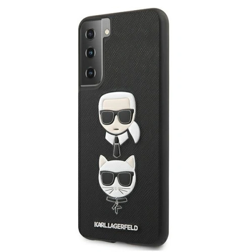 Kup Karl Lagerfeld Samsung Tasche KLHCS21SSAKICKCBK Galaxy S21 schwarz/schwarz Hartschale Saffiano Ikonik Karl&Choupette Head - KLD460BLK - {ean13} - Sklep Home Screen