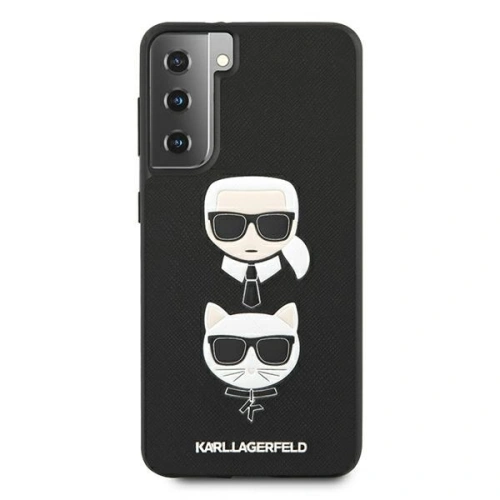 Kup Karl Lagerfeld Samsung Tasche KLHCS21SSAKICKCBK Galaxy S21 schwarz/schwarz Hartschale Saffiano Ikonik Karl&Choupette Head - KLD460BLK - {ean13} - Sklep Home Screen