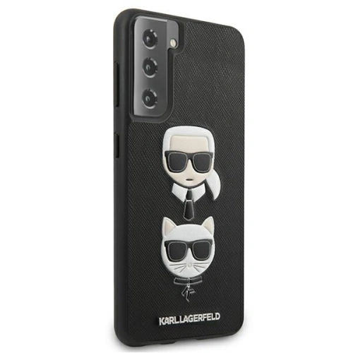 Kup Karl Lagerfeld Samsung Tasche KLHCS21SSAKICKCBK Galaxy S21 schwarz/schwarz Hartschale Saffiano Ikonik Karl&Choupette Head - KLD460BLK - {ean13} - Sklep Home Screen