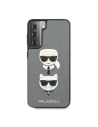 Buy Karl Lagerfeld KLHCS21SSAKICKCSL Samsung Galaxy S21 silver hardcase Saffiano Ikonik Karl&Choupette Head - KLD461SLV - {ean13} - Home Screen Store Europe