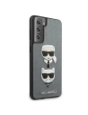 Buy Karl Lagerfeld KLHCS21SSAKICKCSL Samsung Galaxy S21 silver hardcase Saffiano Ikonik Karl&Choupette Head - KLD461SLV - {ean13} - Home Screen Store Europe