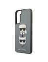 Buy Karl Lagerfeld KLHCS21SSAKICKCSL Samsung Galaxy S21 silver hardcase Saffiano Ikonik Karl&Choupette Head - KLD461SLV - {ean13} - Home Screen Store Europe