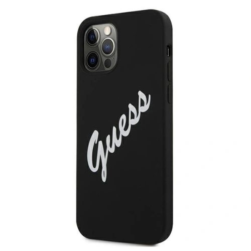 Kup Etui Guess GUHCP12MLSVSBW Apple iPhone 12/12 Pro czarno biały/black white hardcase Silicone Vintage - GUE892BLKWHT - {ean13} - Sklep Home Screen