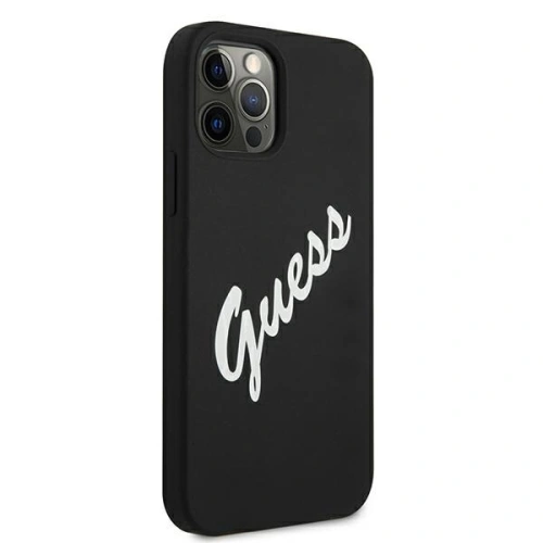 Kup Etui Guess GUHCP12MLSVSBW Apple iPhone 12/12 Pro czarno biały/black white hardcase Silicone Vintage - GUE892BLKWHT - {ean13} - Sklep Home Screen
