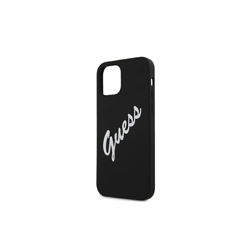 Etui Guess GUHCP12MLSVSBW Apple iPhone 12/12 Pro czarno biały/black white hardcase Silicone Vintage