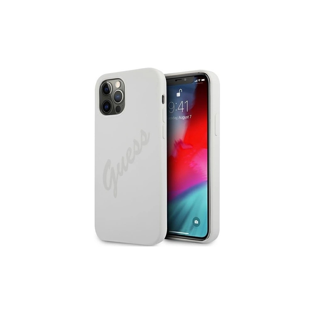 Etui Guess GUHCP12MLSVSCR Apple iPhone 12/12 Pro kremowy/cream hardcase Script Vintage