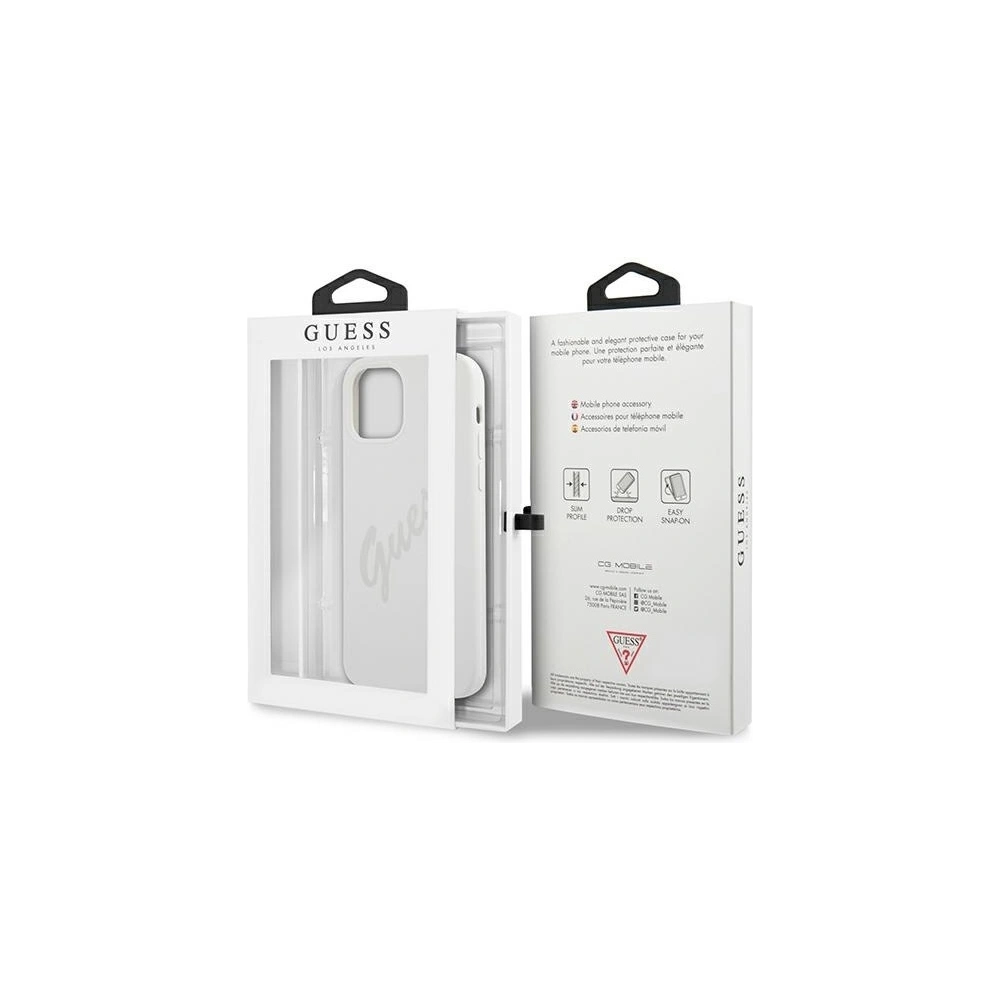 Etui Guess GUHCP12MLSVSCR Apple iPhone 12/12 Pro kremowy/cream hardcase Script Vintage