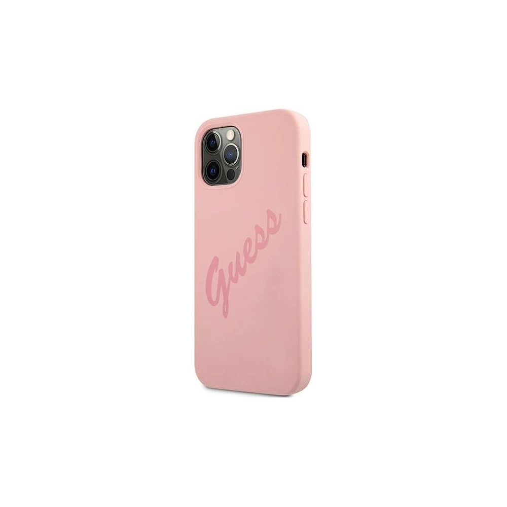 Etui Guess GUHCP12MLSVSPI Apple iPhone 12/12 Pro różowy/pink hardcase Script Vintage