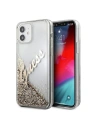 Etui Guess GUHCP12SGLVSGO Apple iPhone 12 mini arany/złoty kemény tok Glitter Vintage Script