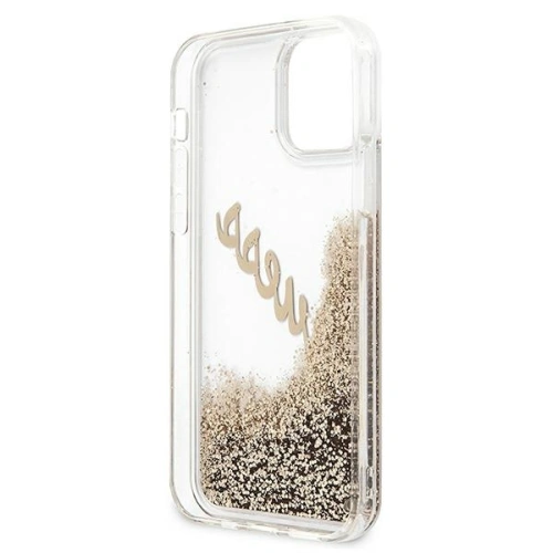 Kup Etui Guess GUHCP12SGLVSGO Apple iPhone 12 mini auriu/gold hardcase Glitter Vintage Script - GUE898GLD - {ean13} - Sklep Home Screen