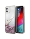 Kup Etui Guess GUHCP12SGLVSPI Apple iPhone 12 mini różowy/pink hardcase Glitter Vintage Script - GUE899PNK - {ean13} - Sklep Home Screen