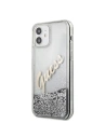 Kup Etui Guess GUHCP12SGLVSSI Apple iPhone 12 mini argintiu/silver hardcase Glitter Vintage Script - GUE900SLV - {ean13} - Sklep Home Screen